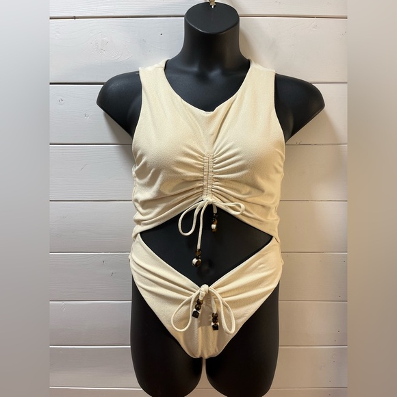 ❣️SAME LOS ANGELES Cream One-Piece Swimsuit - Size XXL - Picture 2 of 11